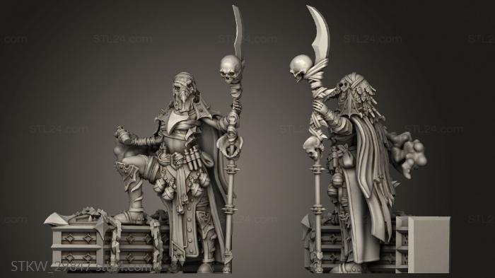 Military figurines (Deathknight Plaguebearers Female, STKW_29847) 3D models for cnc