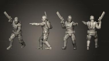 Military figurines Authority Rangers commander nohelmet 3d model
