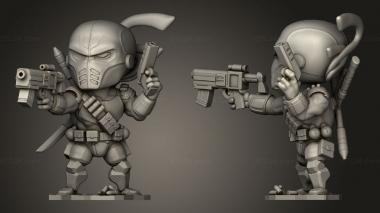 Military figurines Deathstroke Chibi 3d model
