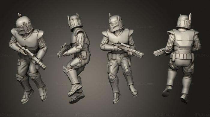 Military figurines (Authority Rangers flying body 1, STKW_2986) 3D models for cnc