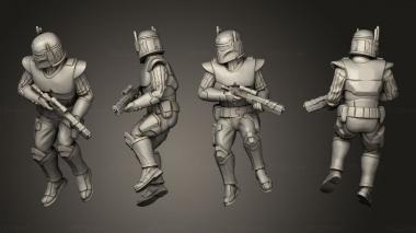 Military figurines Authority Rangers flying body 1 3d model