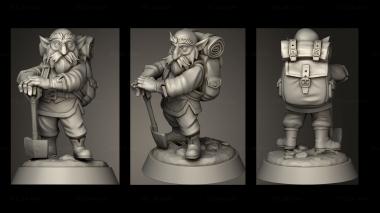 Military figurines Deep Gnomes Gnome Foreman BAM 3d model