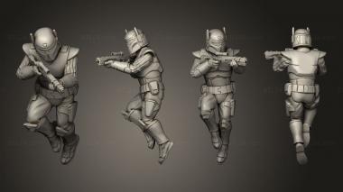 Military figurines Authority Rangers flying body 2 3d model