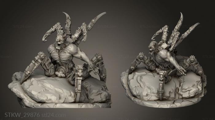 Military figurines (Clockwarped Demon Cyborg, STKW_29876) 3D models for cnc