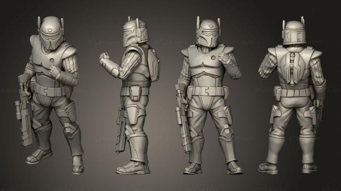 Military figurines (Authority Rangers idle commander helmet, STKW_2988) 3D models for cnc