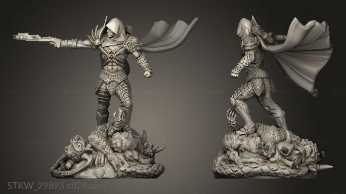 Military figurines (Demon Demon Er, STKW_29893) 3D models for cnc