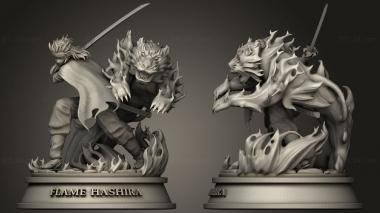 Military figurines Demon Kyojuro Rengoku 3d model