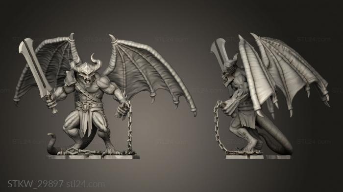Military figurines (Demon Lord KEYED, STKW_29897) 3D models for cnc