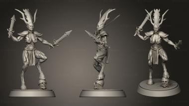 Military figurines Demon monster female 3d model