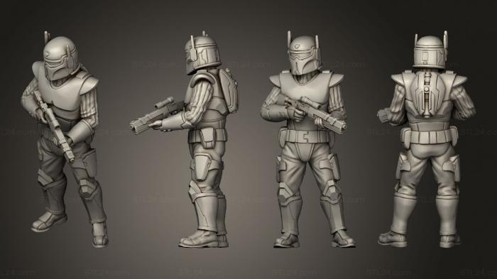 Military figurines (Authority Rangers idle, STKW_2990) 3D models for cnc