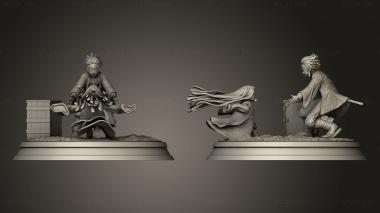 Military figurines Demon Tanjiro Nesuko 3d model
