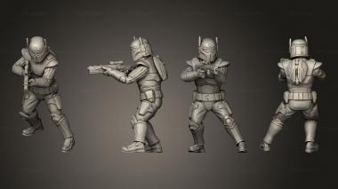 Military figurines Authority Rangers pose 1 3d model
