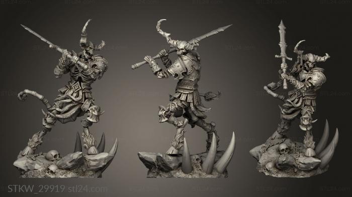 Military figurines (Demon Skulls, STKW_29919) 3D models for cnc