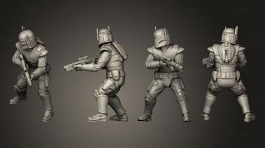 Military figurines Authority Rangers pose 2 3d model