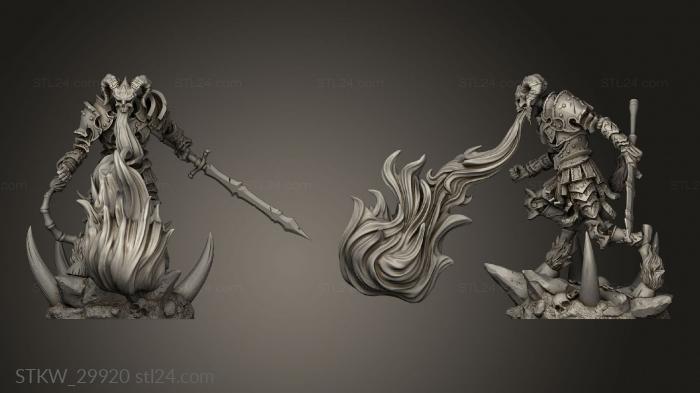 Military figurines (Demon Skulls, STKW_29920) 3D models for cnc