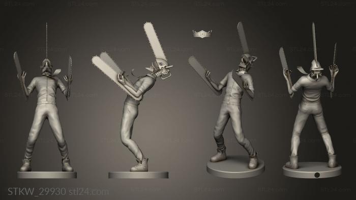 Military figurines (denji chainsaw man svenvangeyt kchn, STKW_29930) 3D models for cnc