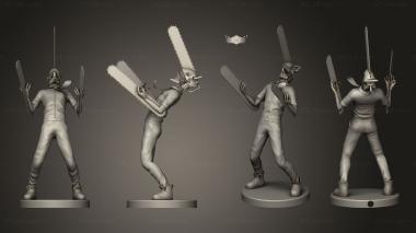 Military figurines denji chainsaw man svenvangeyt kchn 3d model