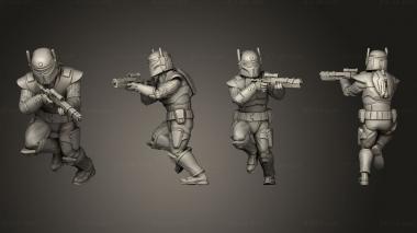Military figurines Authority Rangers pose 4 3d model