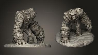 Military figurines Desert Golem base 3d model
