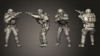 Military figurines DESERT LMG Operator 3d model