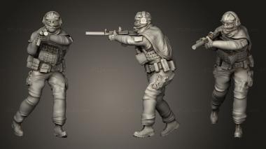 Military figurines DESERT Looking 3d model