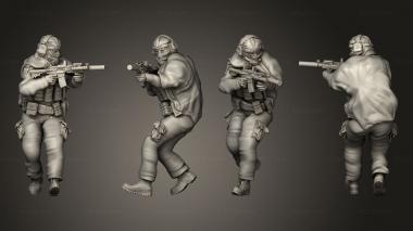 Military figurines DESERT Looking walking 3d model