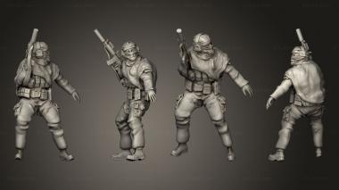 Military figurines DESERT Squad Leader 3d model