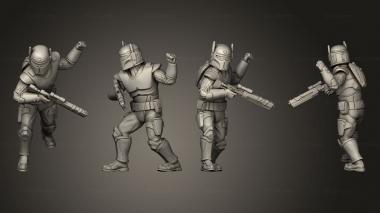 Military figurines Authority Rangers pose 6 3d model