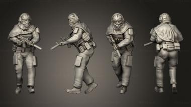 Military figurines DESERT Walking 3d model