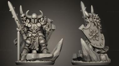 Military figurines despoiler lord on foot with sword 3d model