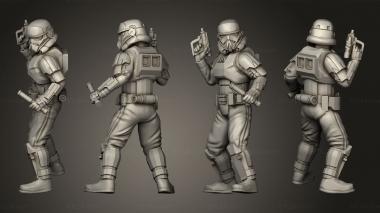 Military figurines Authority Warden 1 3d model
