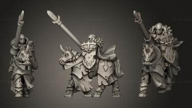 Military figurines heavy cavalry knight 3d model