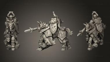 Military figurines heavy cavalry knight 3d model