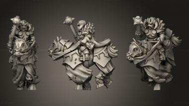 Military figurines heavy cavalry knight musician 3d model