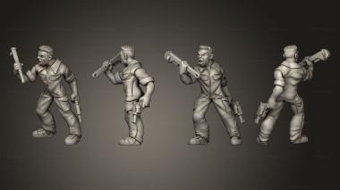Military figurines Auto Mechanic 3d model