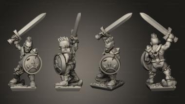 Military figurines light infantry 3d model