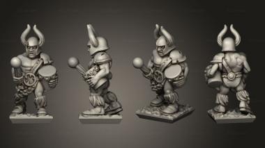 Military figurines light infantry musician 3d model