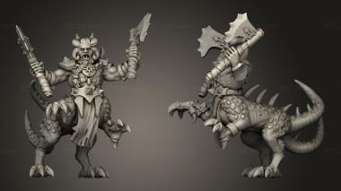 Military figurines lizard ogre 3d model