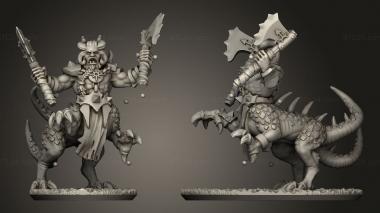Military figurines lizard ogre 3d model