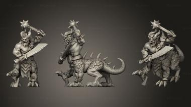 Military figurines lizard ogre 3d model
