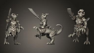 Military figurines lizard ogre 3d model