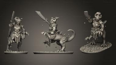 Military figurines lizard ogre 3d model