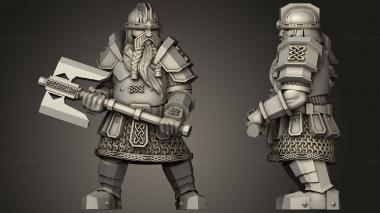 Military figurines Kalak Guard Dwarves 3d model