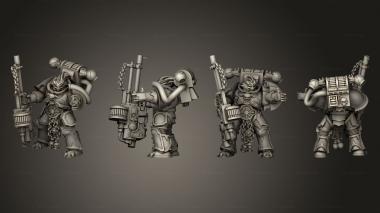 Military figurines Autocannon 03 3d model