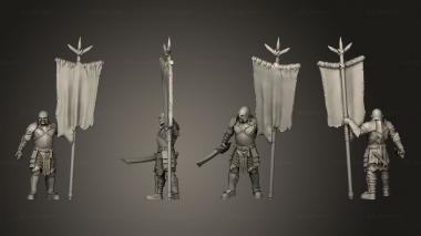 Military figurines Orcs Banners Banners 3d model