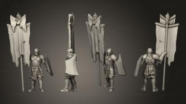 Military figurines Orcs Banners Banners 3d model