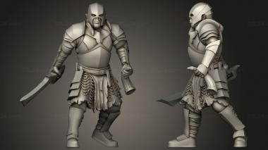 Military figurines Orcs Horn 3d model
