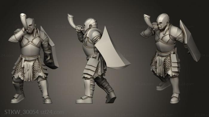 Military figurines (Orcs Horns, STKW_30054) 3D models for cnc