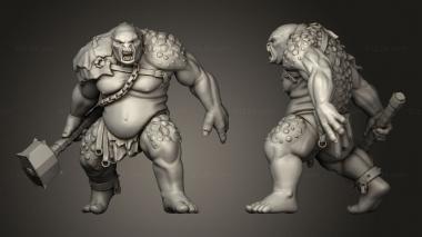 Military figurines Trolls the Cave Troll 3d model
