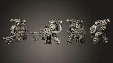 Military figurines Autocannon 04 3d model